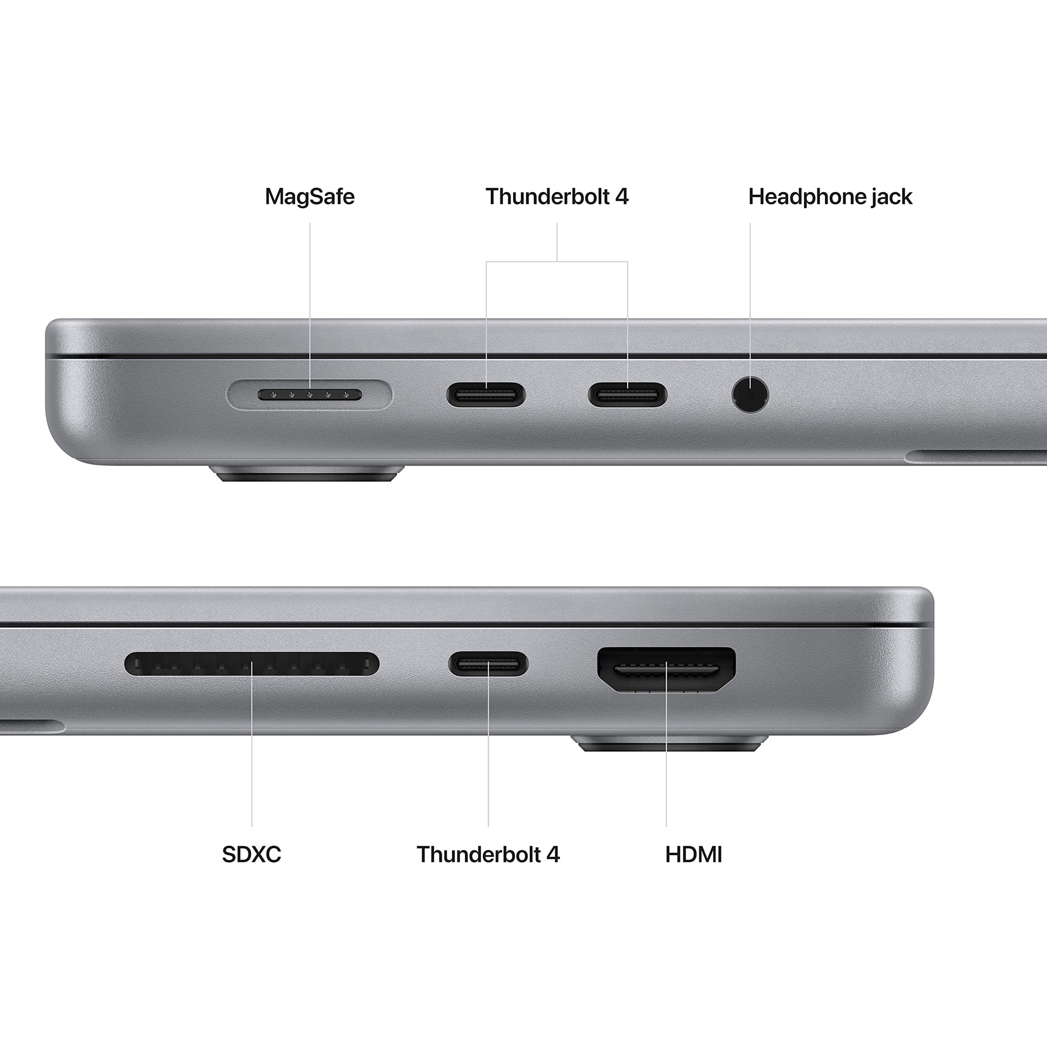 Apple 2023 MacBook Pro Laptop M2 Pro chip with 10‑core CPU and 16‑core GPU: 14.2-inch Liquid Retina XDR Display, 16GB Unified Memory, 512GB SSD Storage. Works with iPhone/iPad; Space Gray - Reconditioned Apple