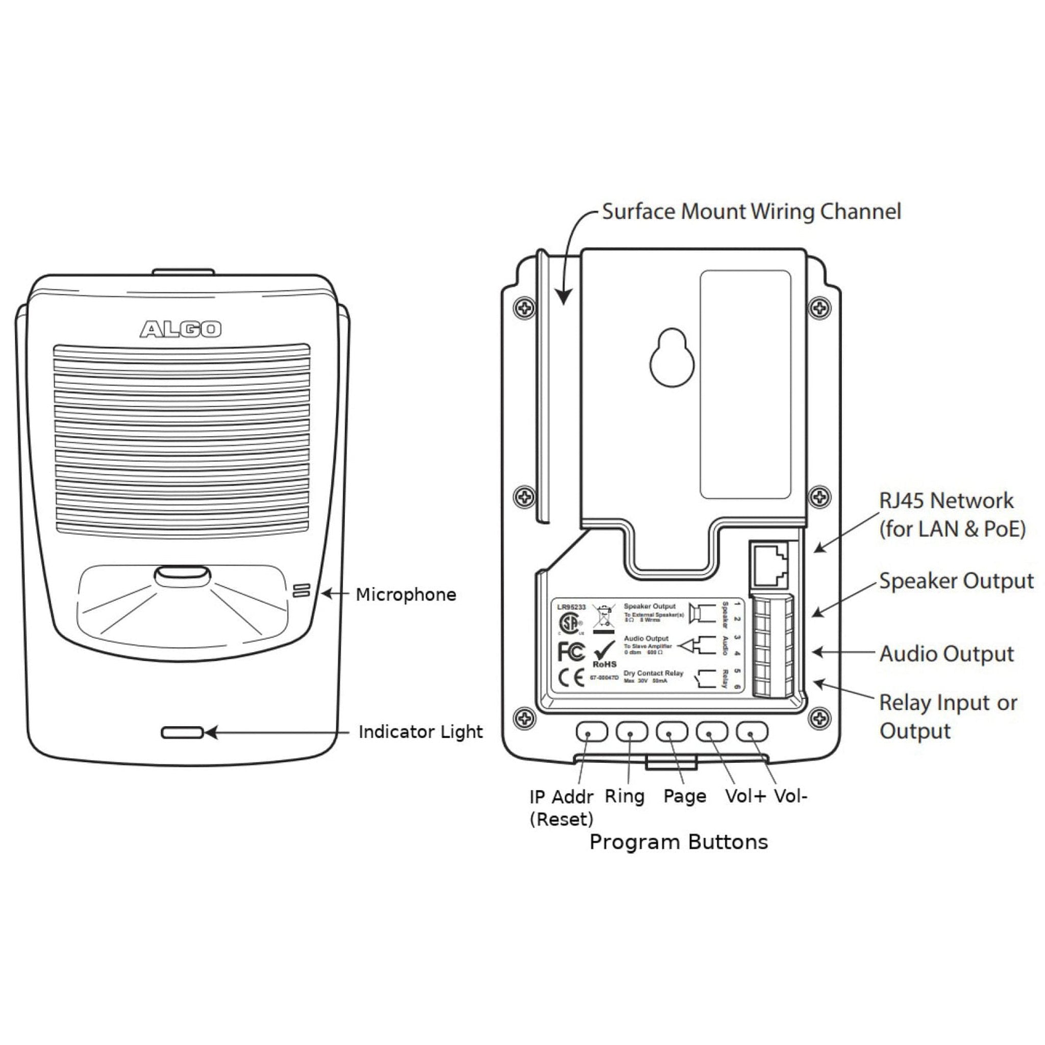 Algo 8180 PoE IP Paging and SIP Loud Ringer Audio Alerter Bundle Algo