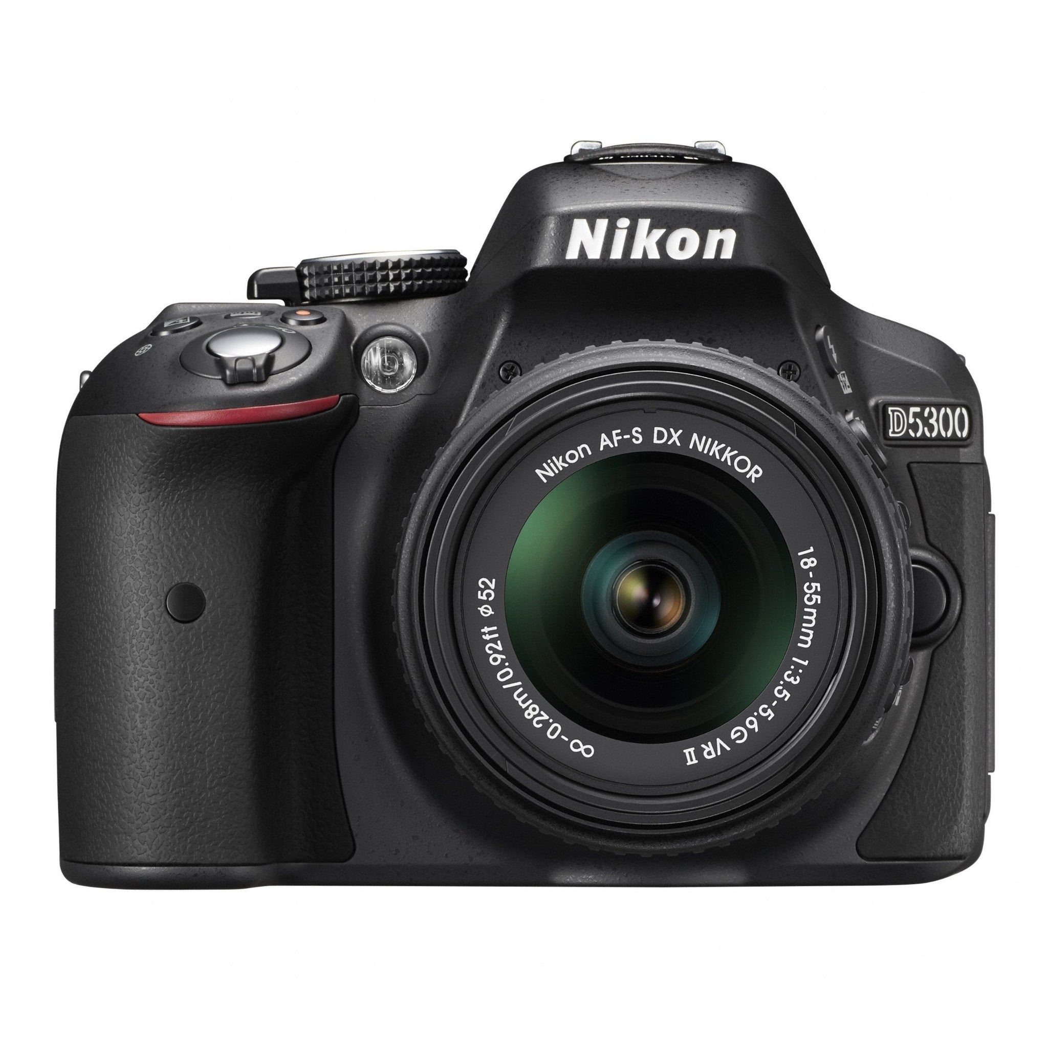 Nikon D5300 24.2 MP CMOS Digital SLR Camera with 18-55mm f/3.5-5.6G ED VR Auto Focus-S DX NIKKOR Zoom Lens Black - Used Nikon