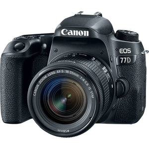 Canon EOS 77D DSLR Camera 18-55mm Zoom Lens 24.2 MP CMOS - Pro Bundle - International Version