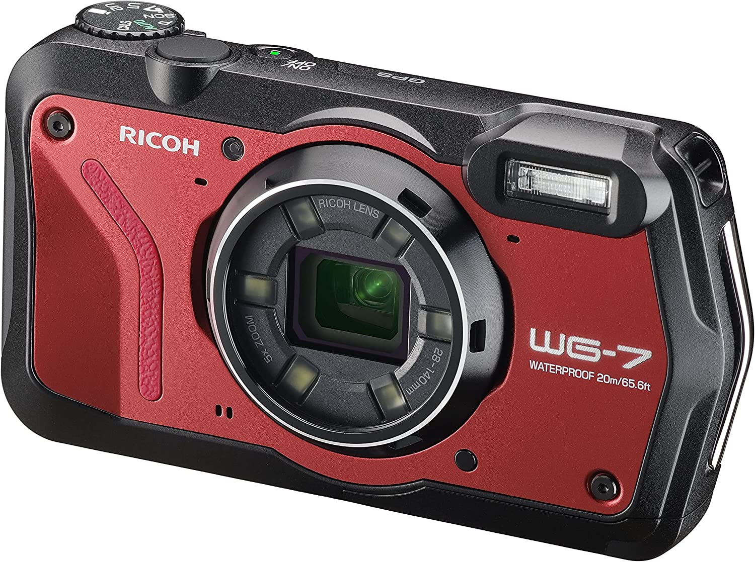 Ricoh 3100 WG-7 Red Authentic Outdoor Camera with Accessories