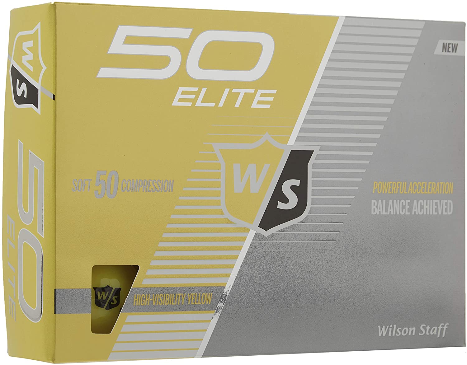 Wilson Staff Fifty Elite Golf Ball, Yellow