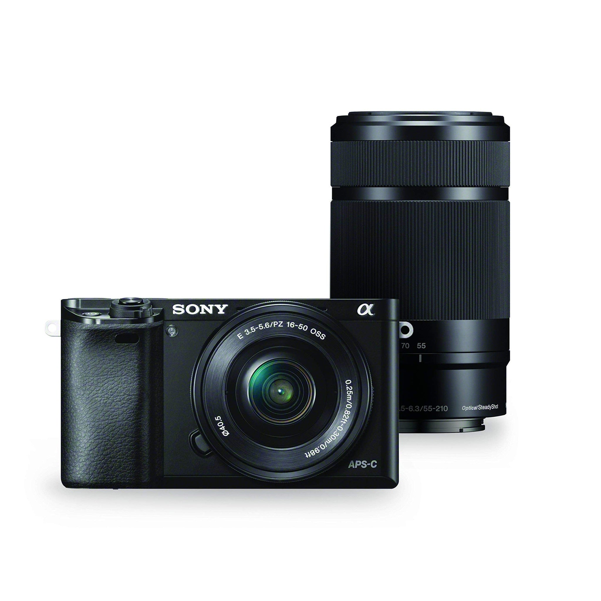Sony Alpha a6000 Mirrorless Digital Camera w/ 16-50mm and 55-210mm Power Zoom Lenses - Reconditioned Sony