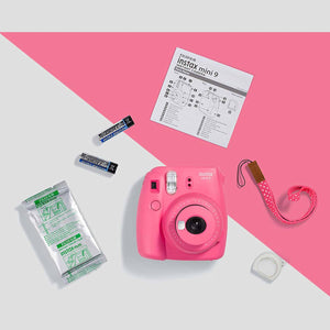 Fujifilm Instax Mini 9 Instant Film Camera with 10 Shots - Flamingo Pink instax