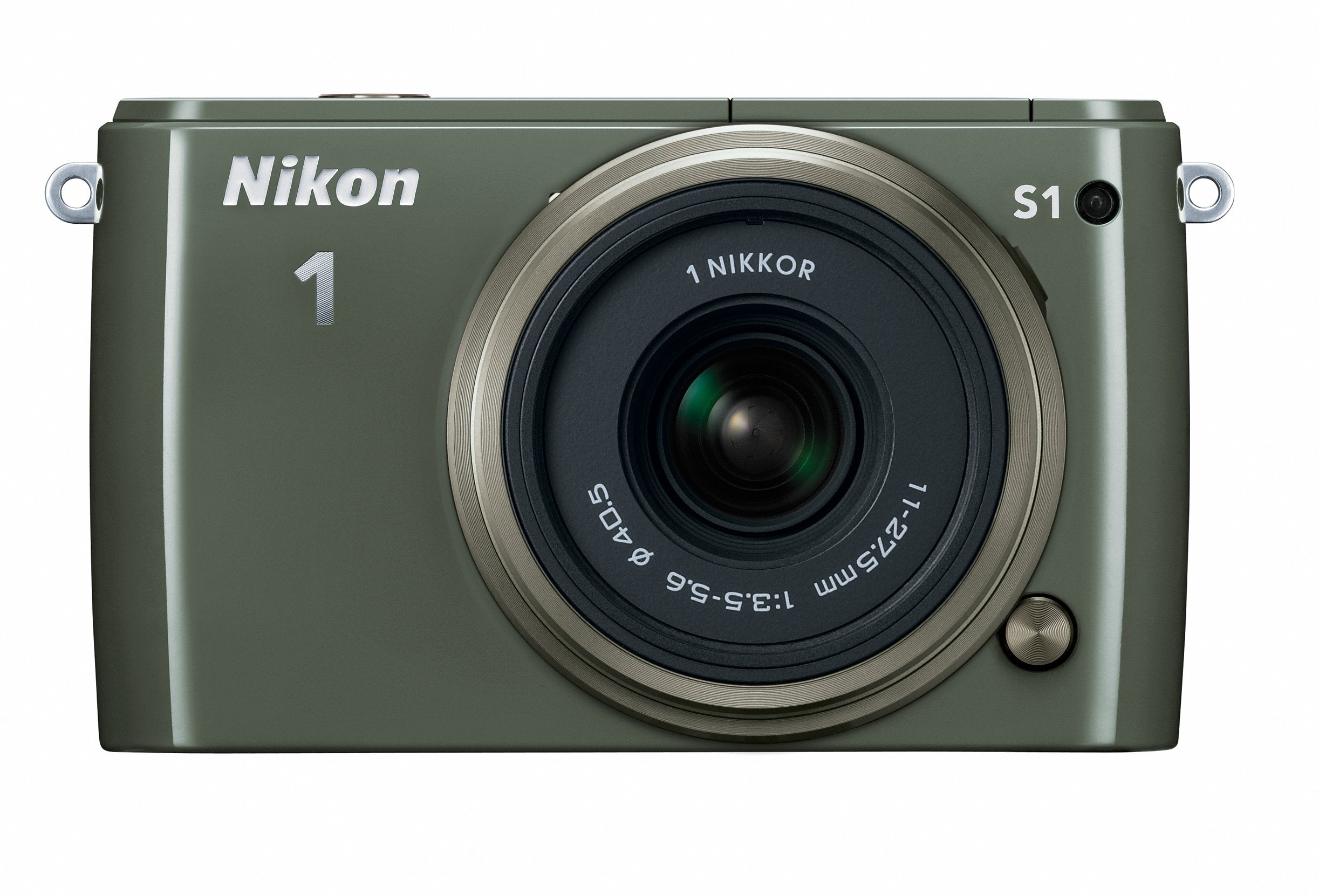 Nikon 1 S1 10.1 MP HD Digital Camera with 11-27.5mm VR 1 NIKKOR Lens Khaki