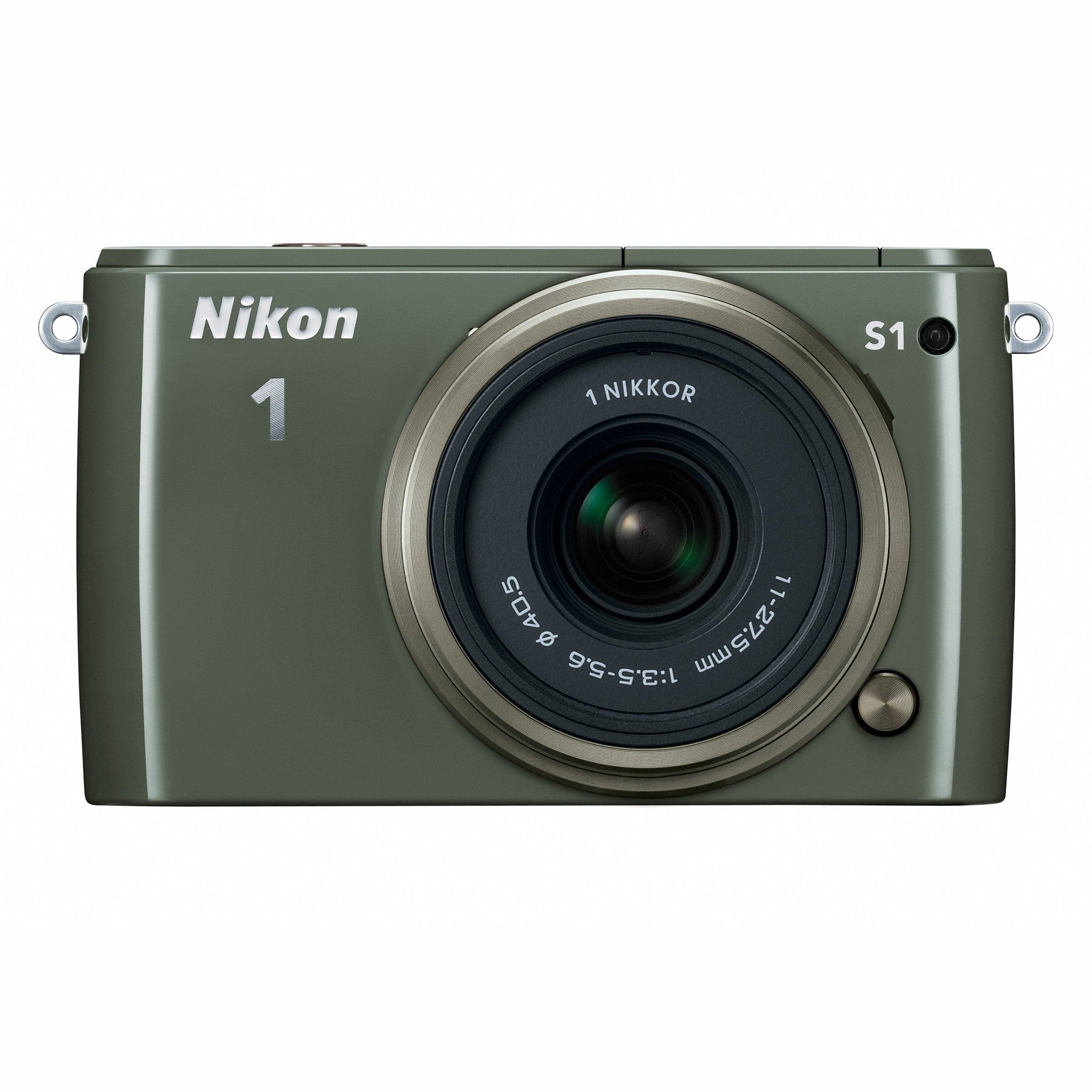 Nikon 1 S1 10.1 MP HD Digital Camera with 11-27.5mm VR 1 NIKKOR Lens Khaki International Version No warranty