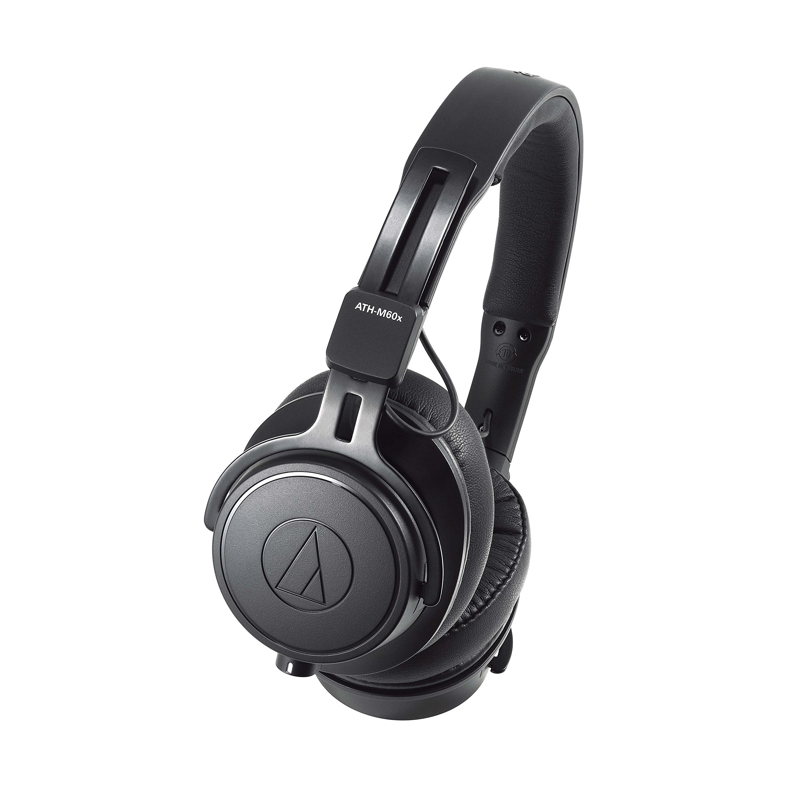 Audio-Technica ATH-M60X On-Ear Closed-Back Dynamic Professional Studio Monitor Headphones