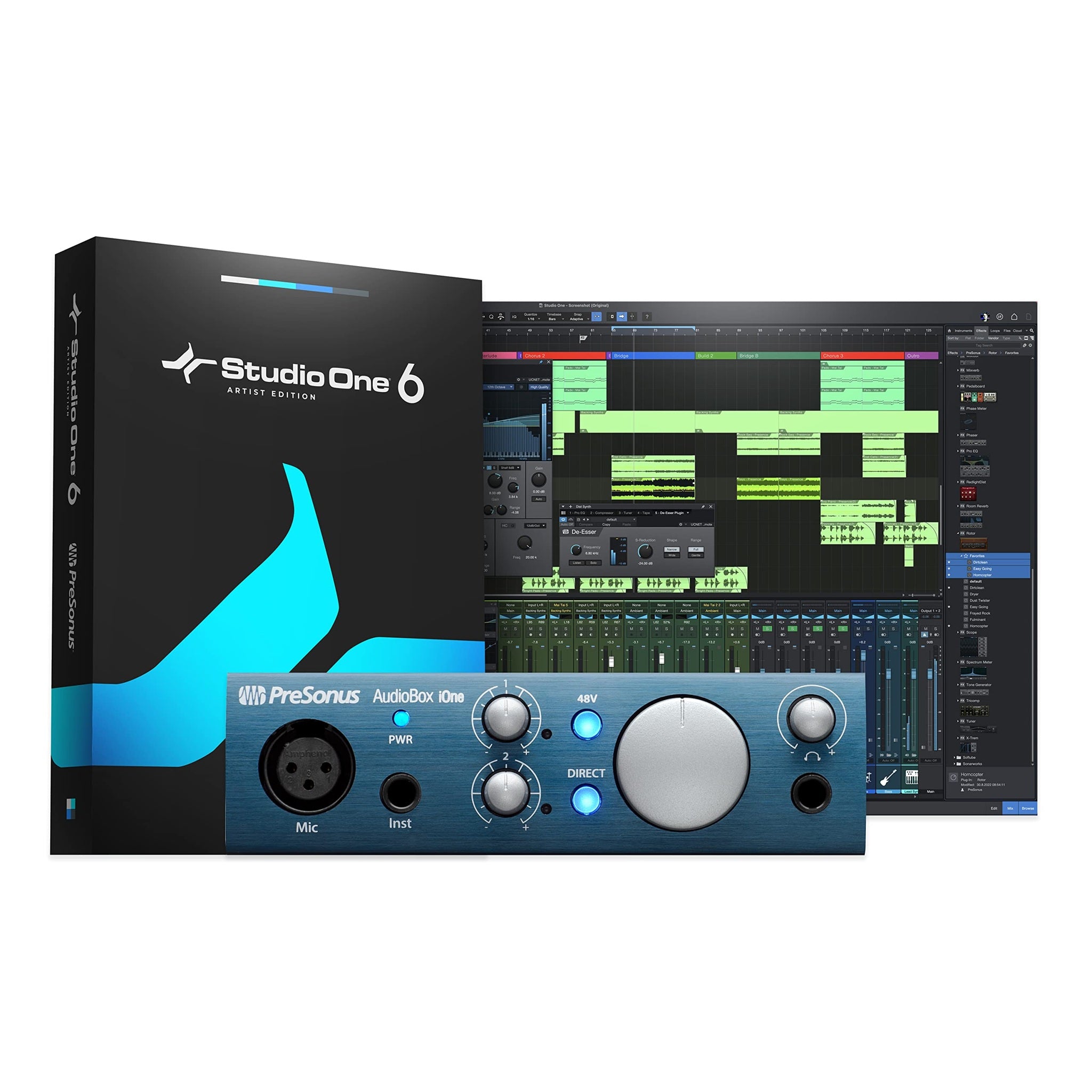 PreSonus AudioBox iOne 2x2 USB/iPad Audio Interface with Studio One Artist and Ableton Live Lite DAW Recording Software PreSonus