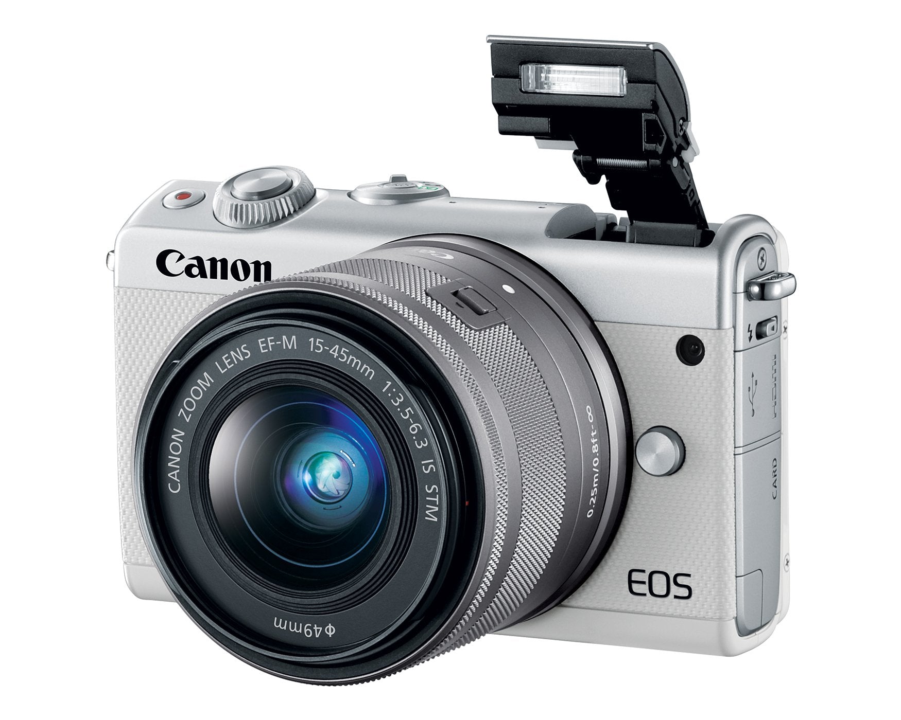 Canon EOS M100 Mirrorless Digital Camera with 15-45mm Lens White