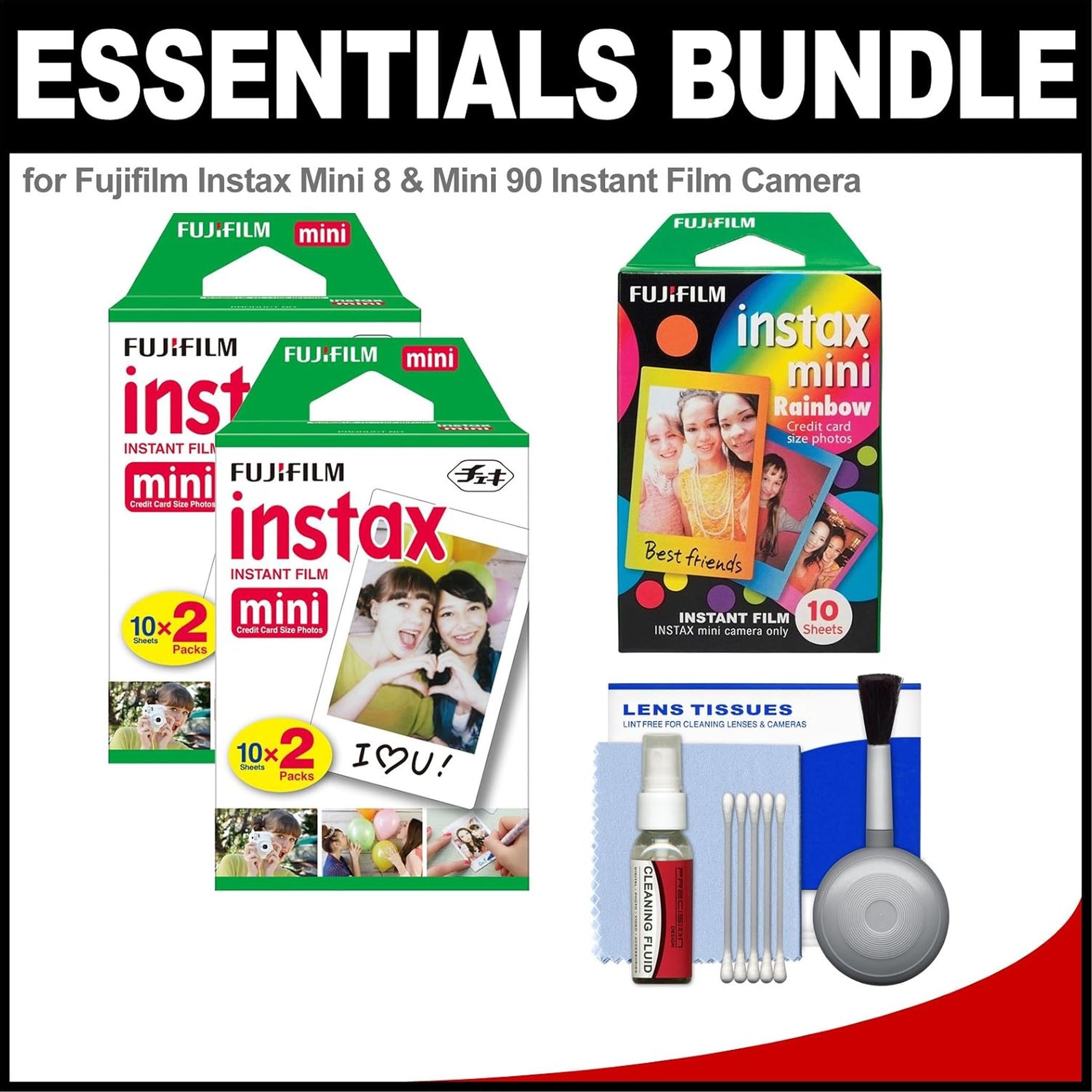 Essentials Bundle for Fujifilm Instax Mini Film Camera with 30 Films + More