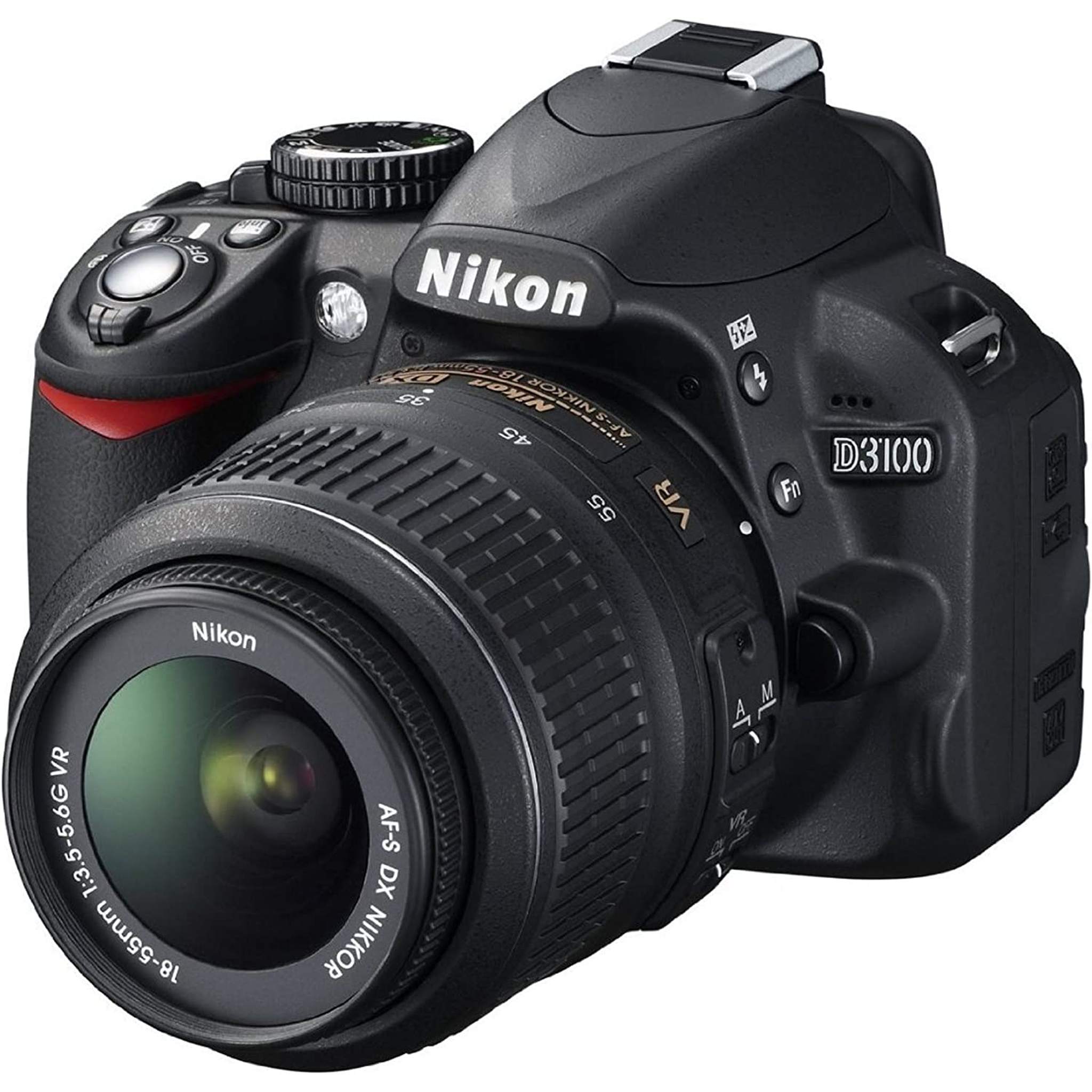 Nikon D3100 14.2MP Digital Camera + AF-S DX 18-55mm f/3.5-5.6 VR Lens - Black - Like New Nikon