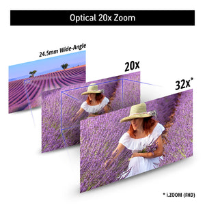 Panasonic HC-X20 Camcorder, 4K 60p, 1.0-inch Sensor, 24.5mm Wide-Angle Lens and Optical 20x Zoom