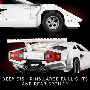 LEGO Icons Lamborghini Countach 5000 Quattrovalvole Model Car Kit - Collectible Building Set for Adults, Ages 18+ - Detailed Lamborghini Car Kit with Scissor Doors, V12 Engine, and More - 10337