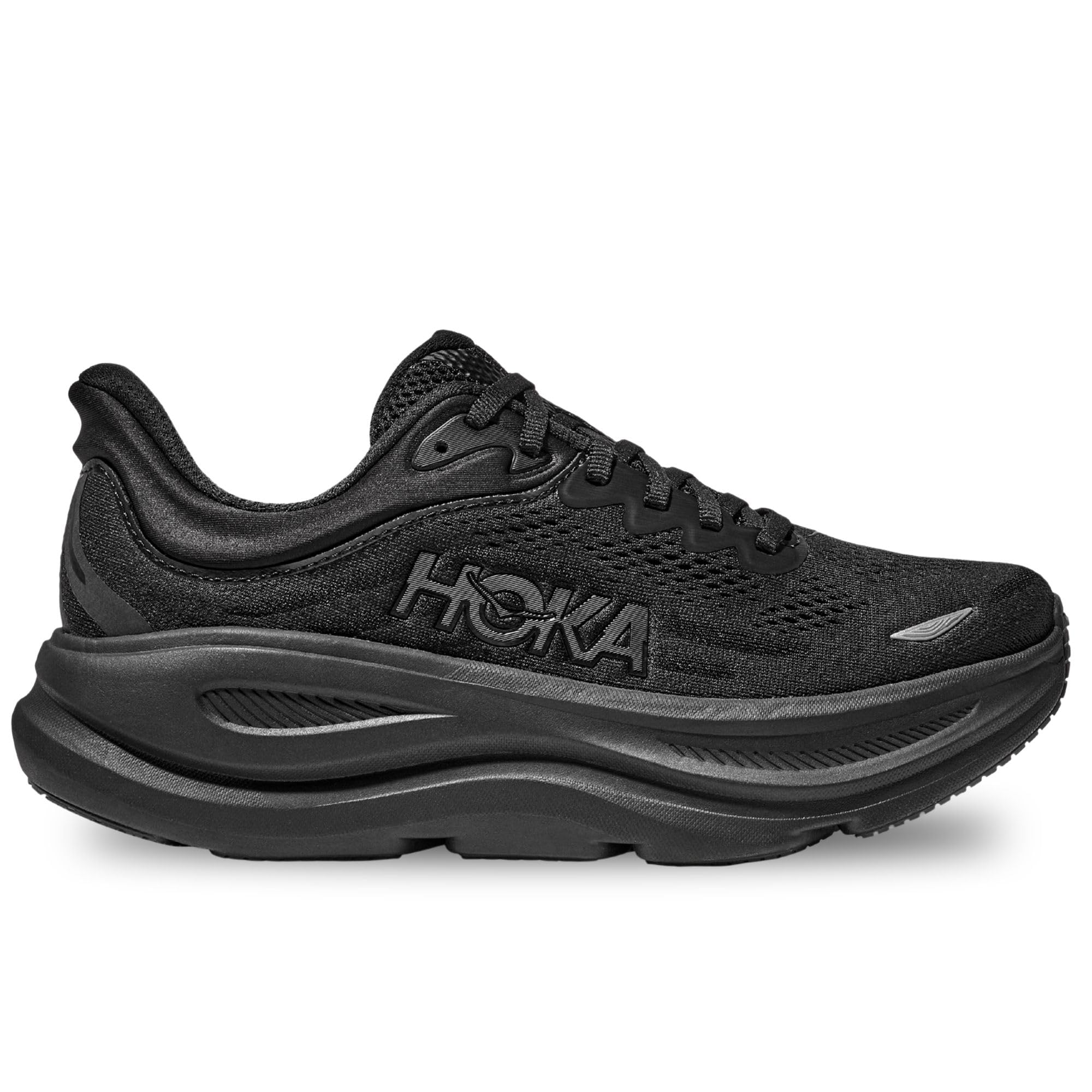Hoka Women's Bondi 9 Sneaker, Black/Black, 9