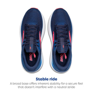 Brooks Women’s Ghost Max 2 Neutral Running & Walking Shoe - Peacoat/True Blue/Diva Pink - 6 Medium
