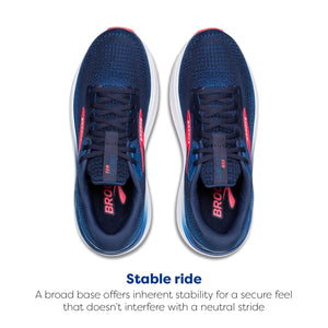 Brooks Women’s Ghost Max 2 Neutral Running & Walking Shoe - Peacoat/True Blue/Diva Pink - 7.5 Medium