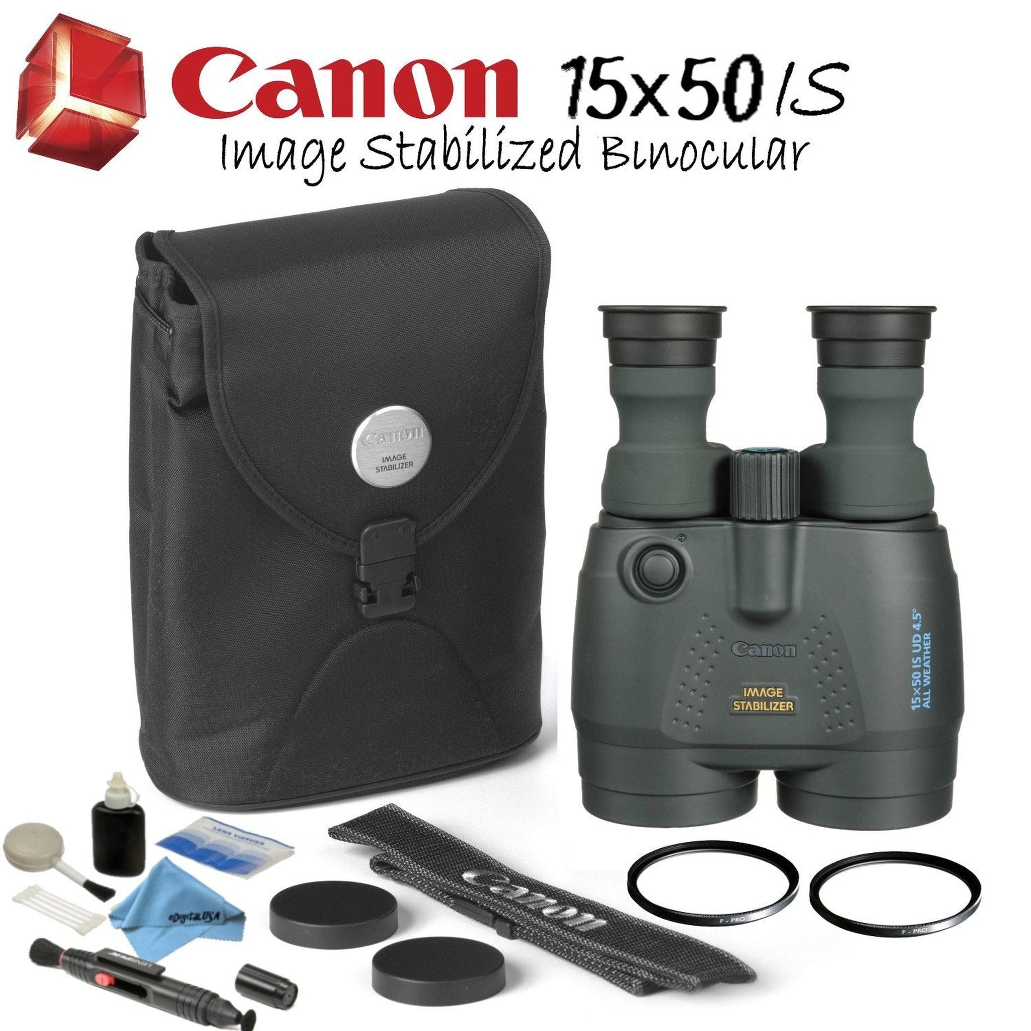 Canon 15x50 is All-Weather Image Stabilized Binocular Starters Bundle