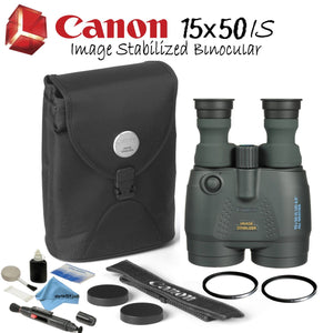 Canon 15x50 is All-Weather Image Stabilized Binocular Starters Bundle