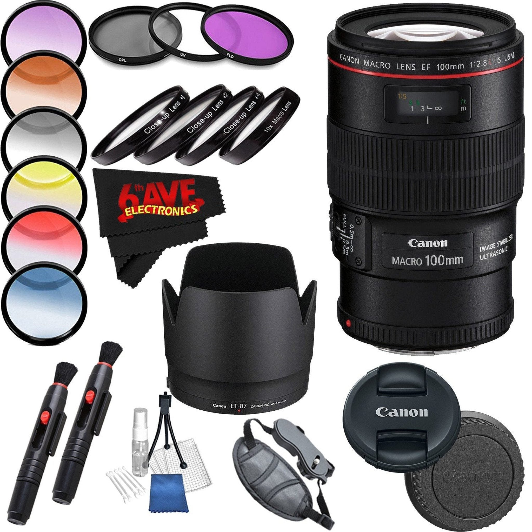 Canon EF 100mm f/2.8L Macro is USM Lens International Version Professional Accessory Combo - Used Canon