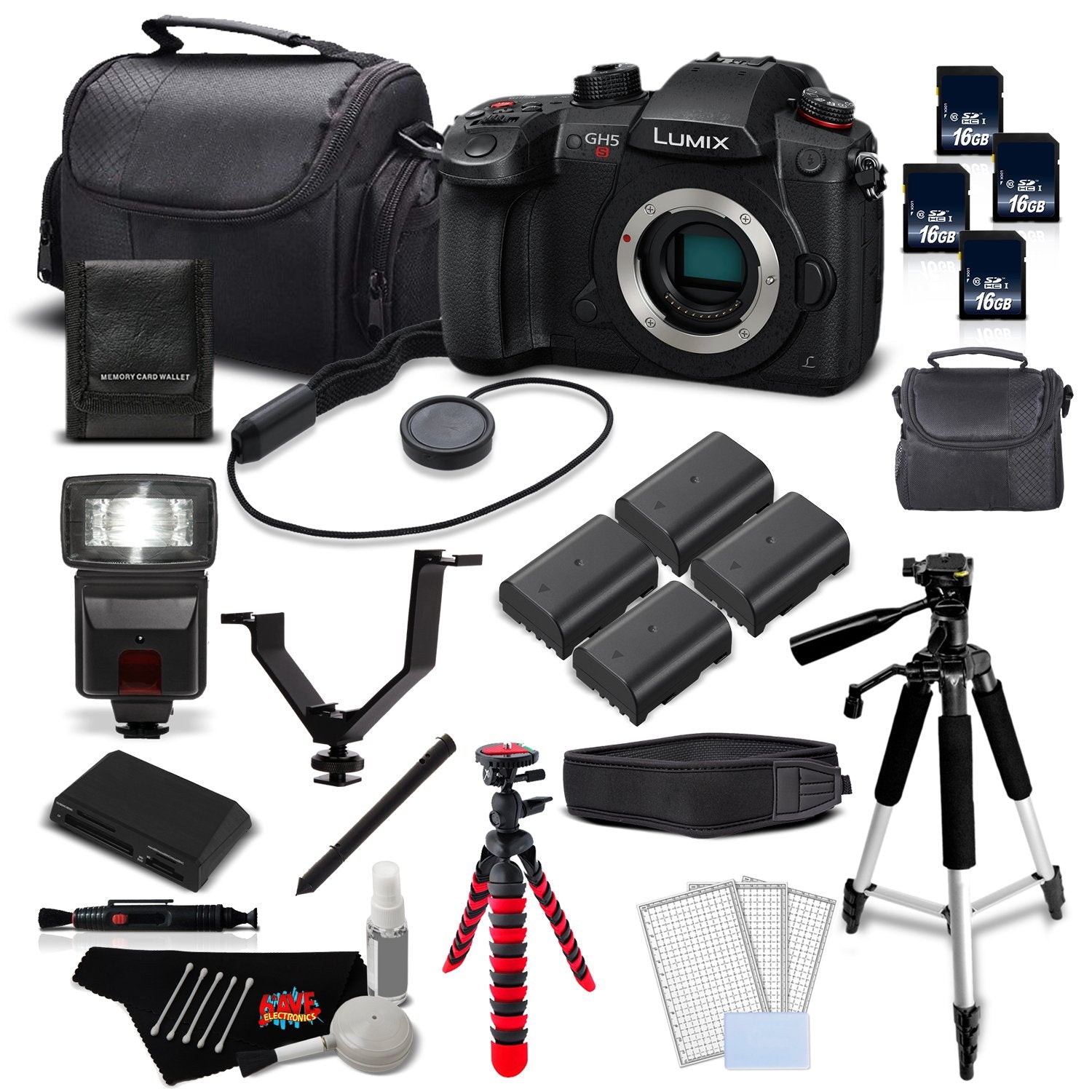 Panasonic Lumix DC-GH5S Mirrorless MFT Digital Camera International Version Mega Extra Accessories Bundle