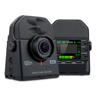 Zoom Q2n-4K Handy Video Recorder, 4K/30P Ultra High Definition Video, Compact Size, Stereo Microphones, Wide Angle Lens, for Recording Music, Video, YouTube Videos, Livestreaming