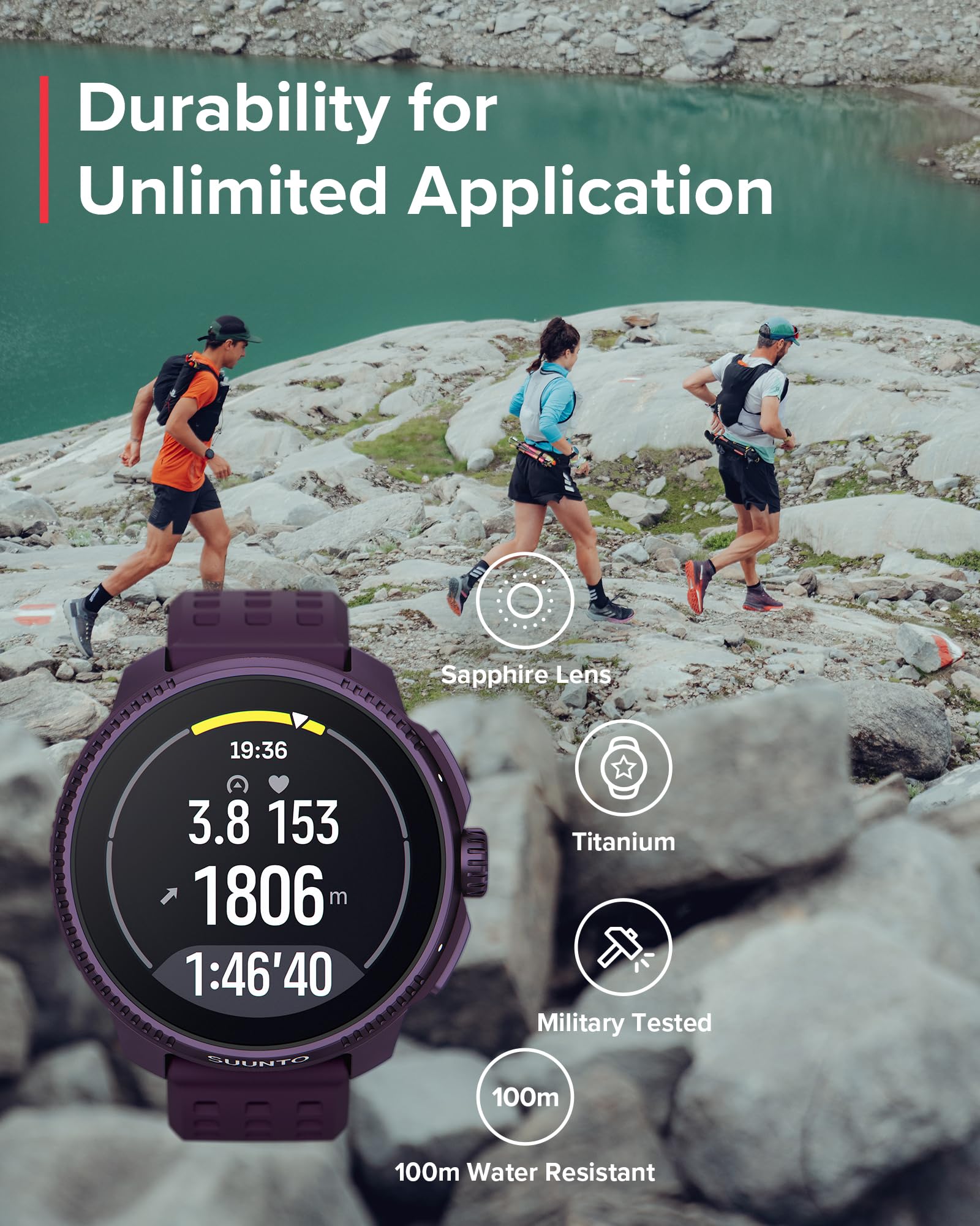 SUUNTO Race: GPS Sports Watch, Large & Bright AMOLED Color Screen, Long Battery Life