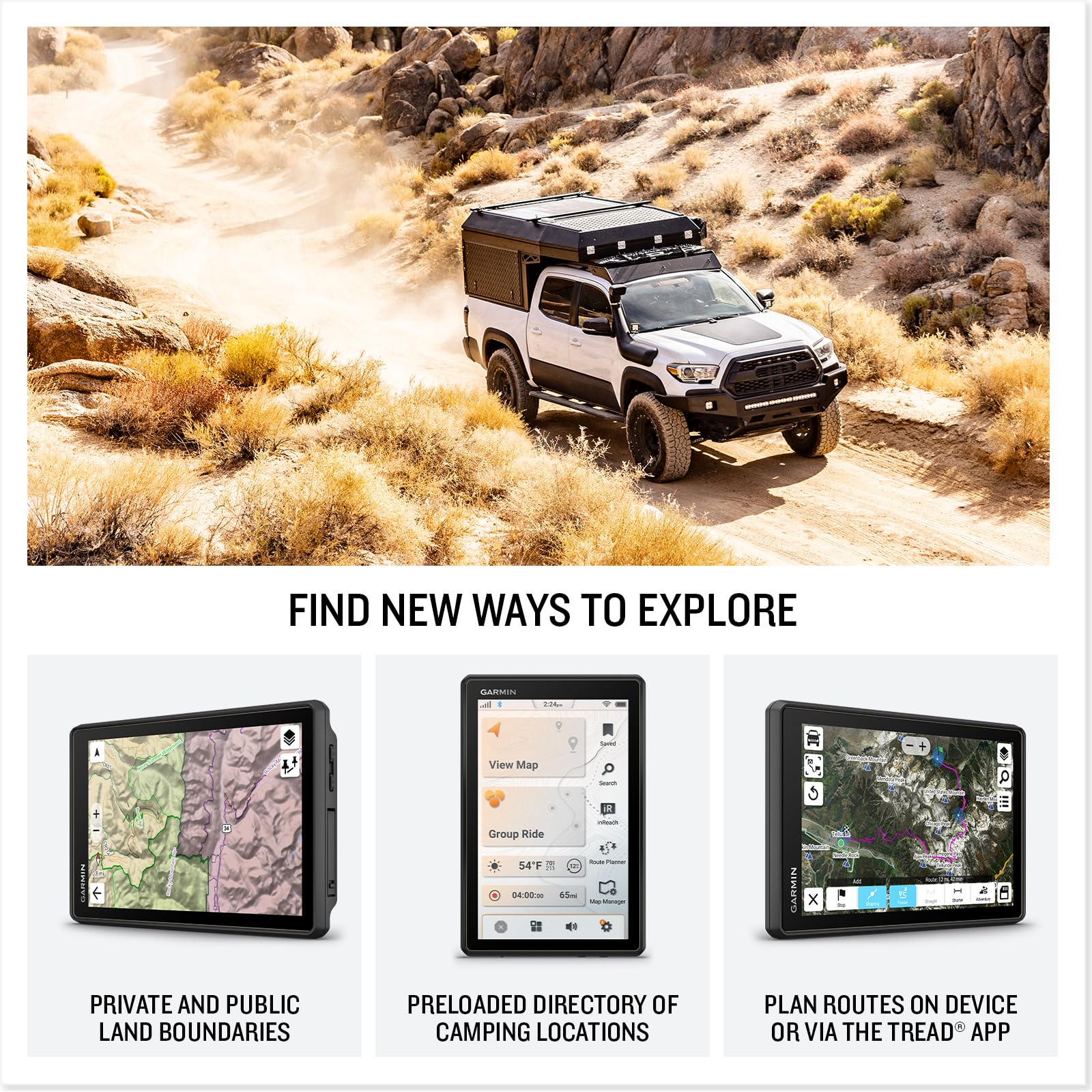 Garmin Tread® 2 - Overland Edition, Rugged 8-inch All-Terrain Navigator for Off-The-Grid Travels