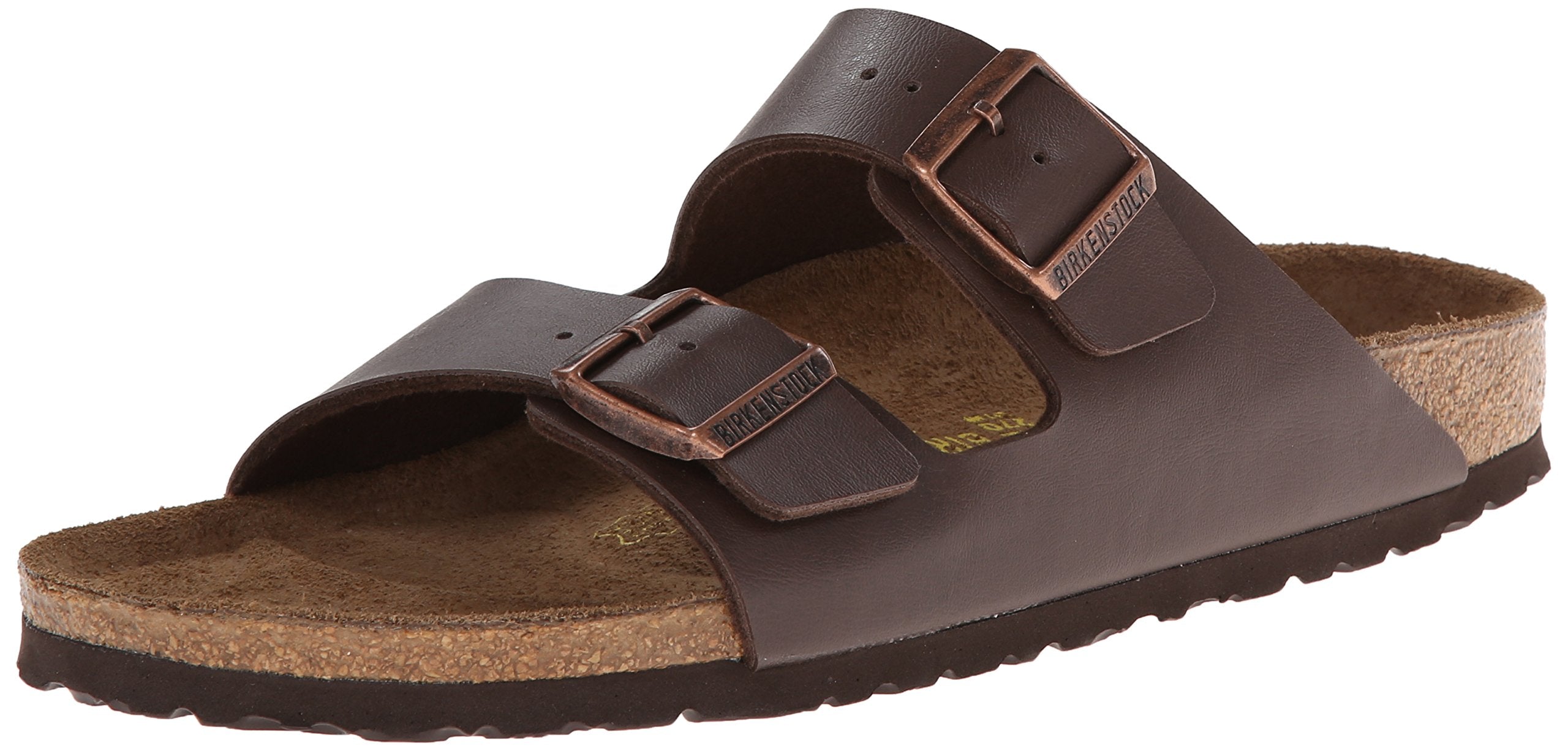 Birkenstock Arizona, Dark Brown Birko-Flor, Women's 6-6.5 Regular