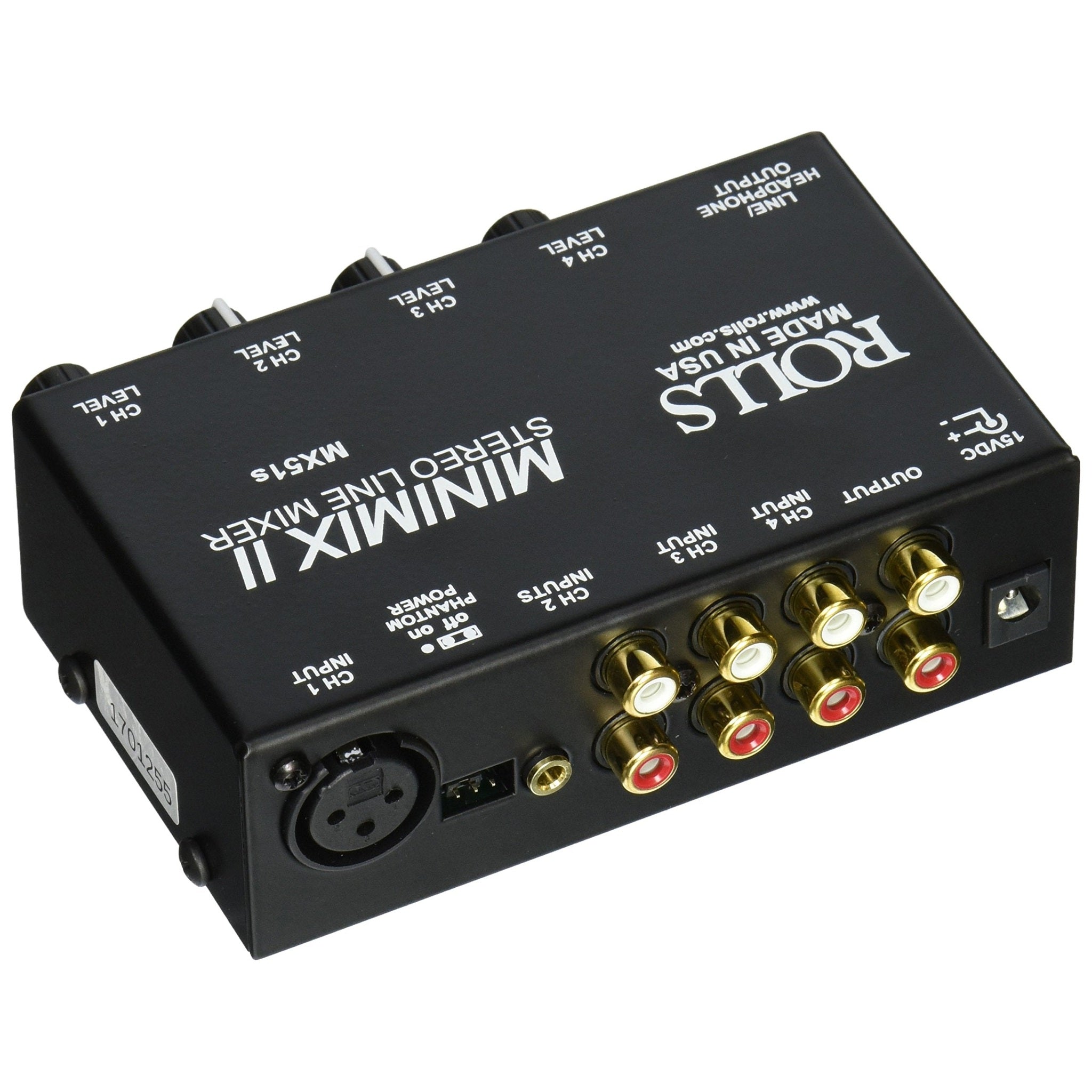 Rolls MX51S Mini Mix 2 Four-Channel Stereo Line Mixer rolls