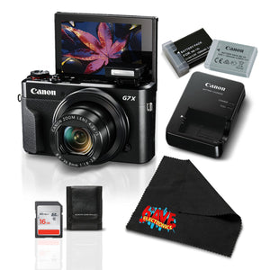 Canon PowerShot G7 X Mark II Digital Camera w/1 Inch CMOS Sensor and Tilt LCD Screen Touchscreen- Essential Bundle 1066C001