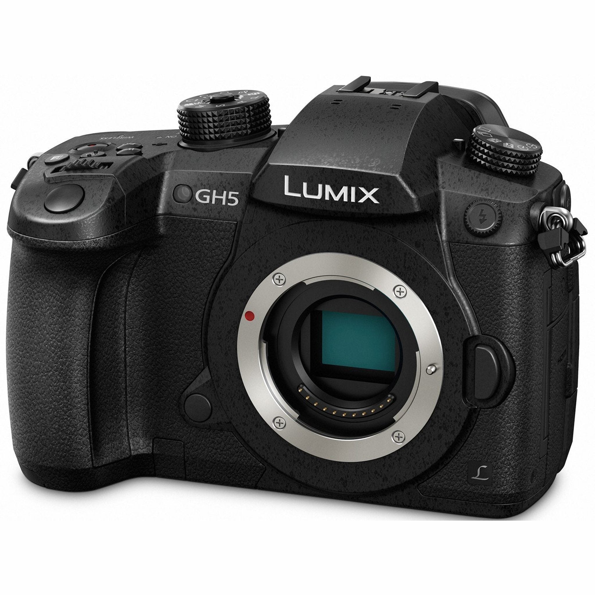 PANASONIC LUMIX GH5 Body 4K Mirrorless Camera, 20.3 Megapixels, Dual I.S. 2.0, 4K 422 10-bit, Full Size HDMI Out, 3 Inch - Reconditioned Panasonic