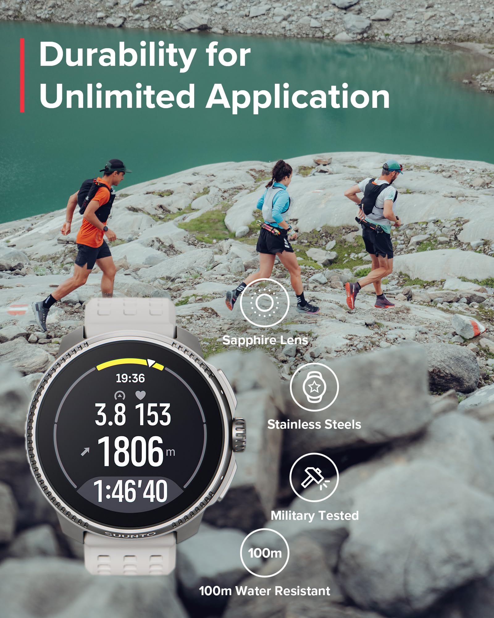 SUUNTO Race: GPS Sports Watch, Large & Bright AMOLED Color Screen, Long Battery Life