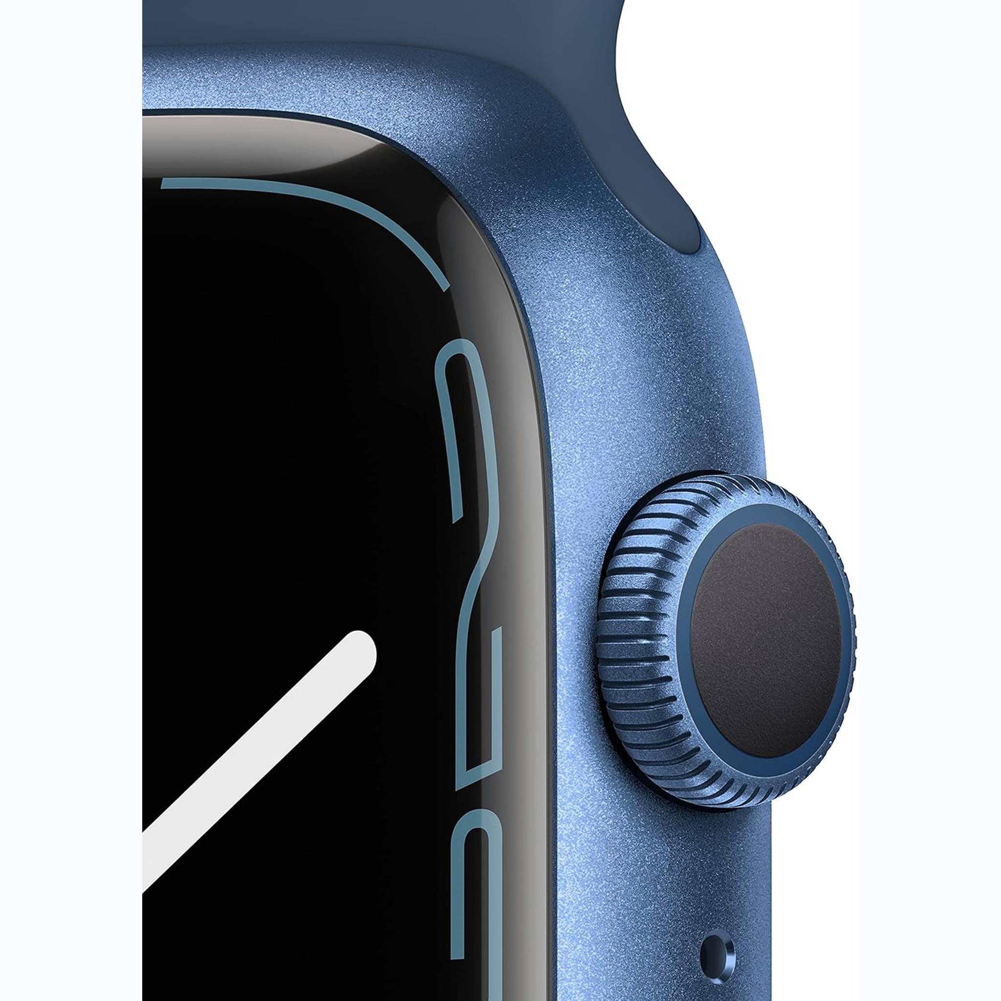 Apple Watch Series 7 GPS, 41mm Blue Case with Blue Sport Band - Renewed - Reconditioned Apple