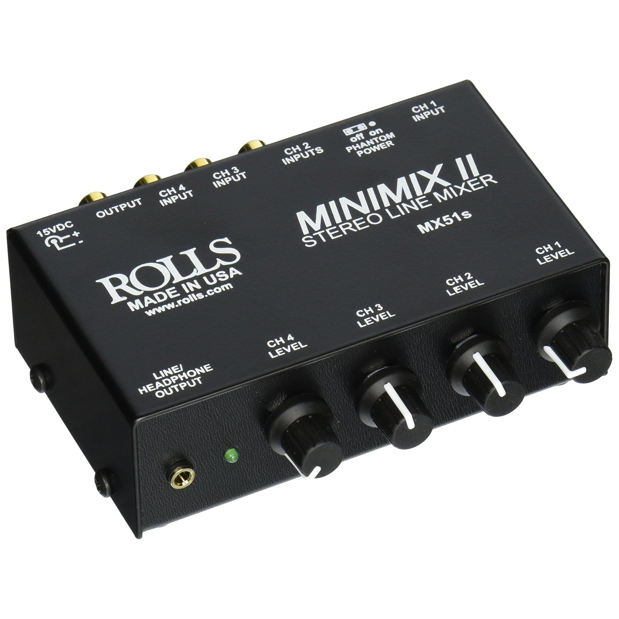 Rolls MX51S Mini Mix 2 Four-Channel Stereo Line Mixer rolls