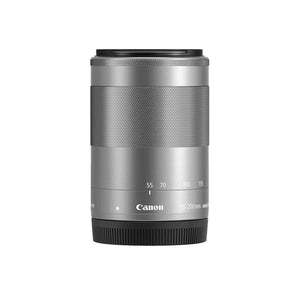 Canon EF-M 55-200mm f/4.5-6.3 Image Stabilization STM Zoom Lens Silver Renewed - Reconditioned Canon
