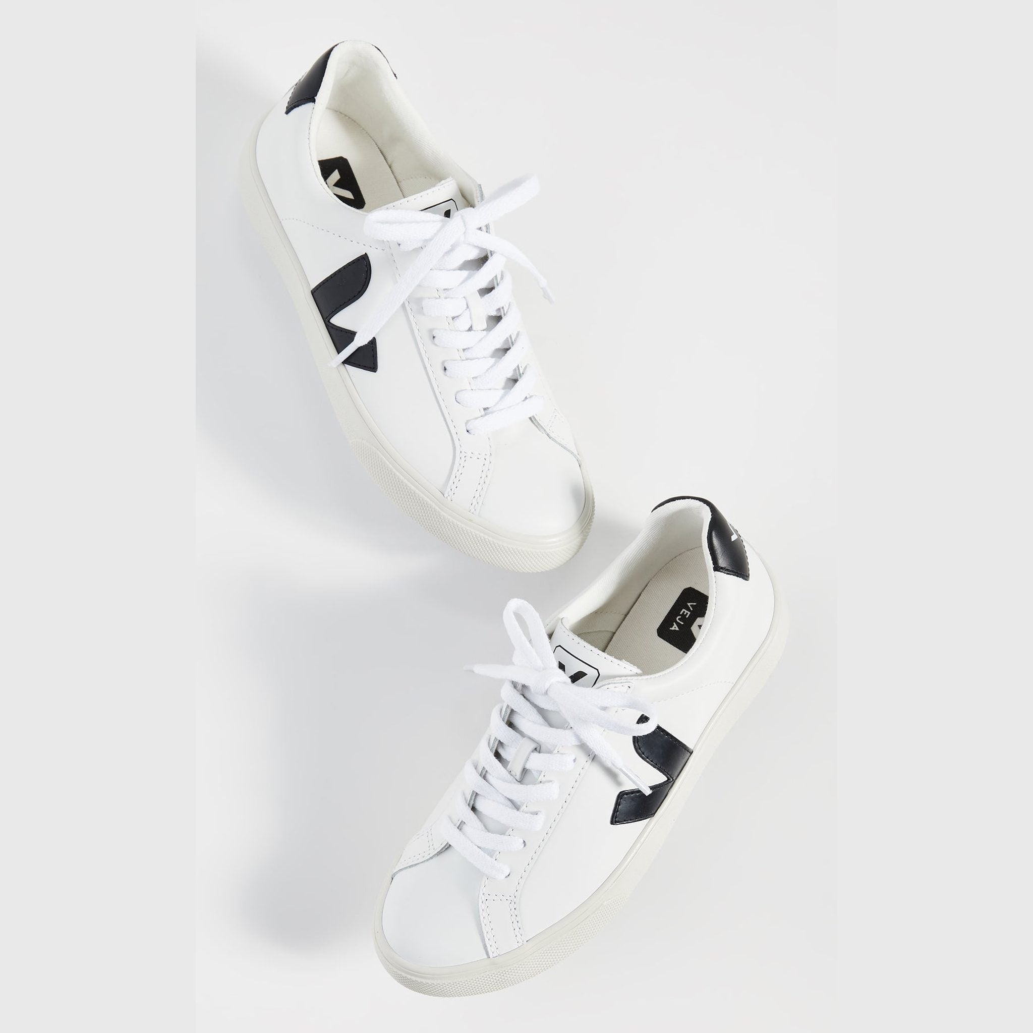 Veja Women's Esplar Logo Sneakers, Extra White/Black, 6 Medium US