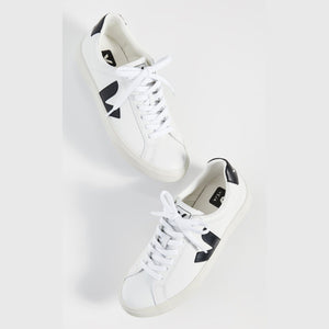 Veja Women's Esplar Logo Sneakers, Extra White/Black, 6 Medium US