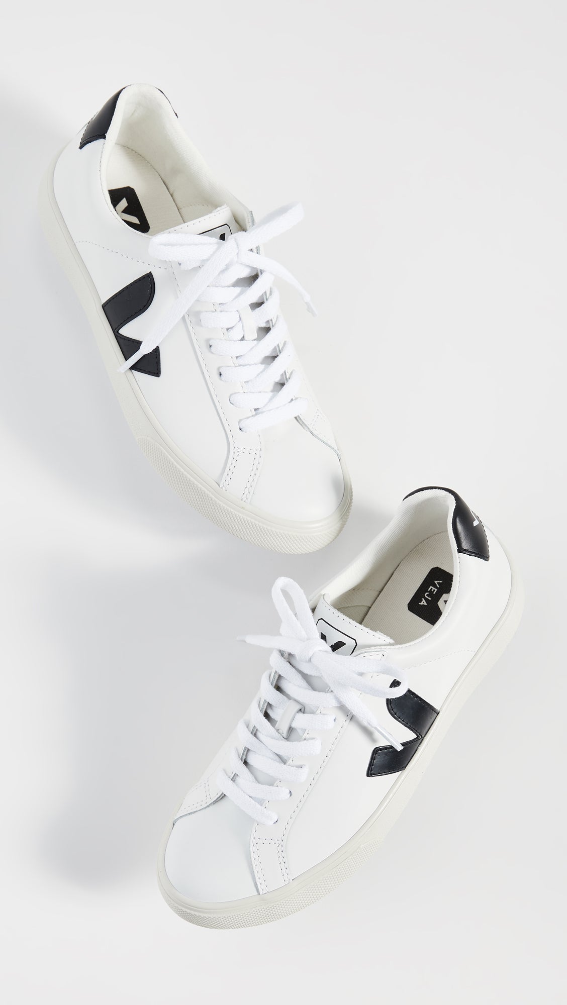 Veja Women's Esplar Logo Sneakers, Extra White/Black, 7 Medium US
