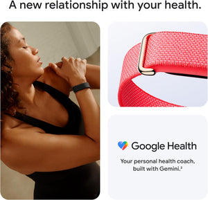 Google Fitbit Air - Screenless Activity Tracker with Fitness, Heart Rate, and Sleep Tracking - Personalized AI-Powered Coaching - Up to 7 Days’ Battery Life - Works with iOS and Android - Obsidian