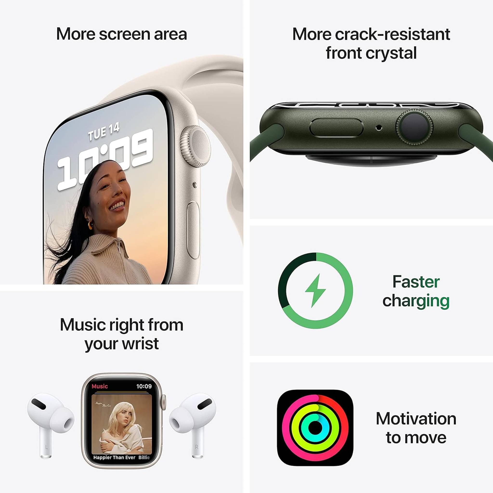 Apple Watch Series 7 GPS, 41mm Blue Case with Blue Sport Band - Renewed - Reconditioned Apple