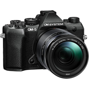 OM SYSTEM OM-5 Mark II BLK w/M.ZUIKO Digital 14-150mm f4.0-5.6 II Compact Light Weight Weather Sealed 4K Video Camera Best for Outdoor Travel - Reconditioned