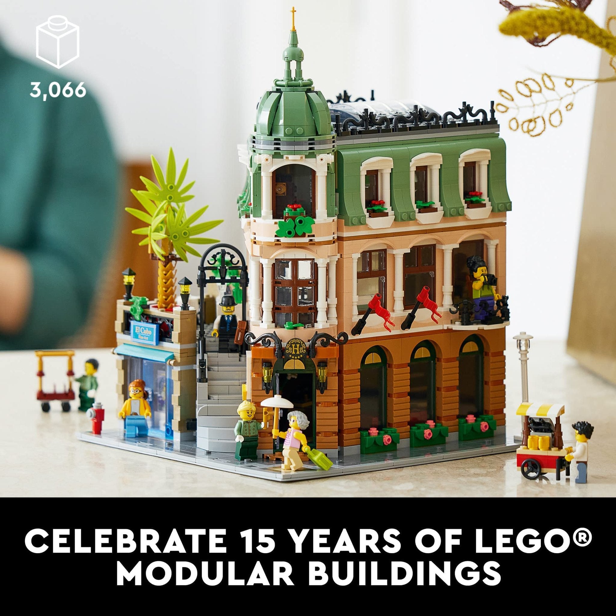 LEGO Icons Boutique Hotel Model Kits - Bedroom or Office Decor for Men & Women, Ages 18+ - Building Blocks for Adults for Display - Gift Idea - 10297