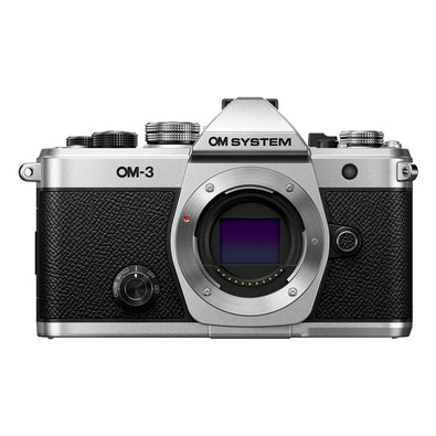 OM System Om-3 Mirrorless Micro Four Thirds Lens System Camera with Backside-Illuminated Stacked Live MOS Sensor and Built-In 5-Axis Sensor-Shift Image Stabilization