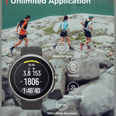 SUUNTO Race Sports Watch, GPS Tracker w/Clearer AMOLED Touchscreen, Dual-Band GNSS & Global Offline Map, 26-Day Standby, Supports 95+ Sports for Traning Insights & Recovery Metrics, Sapphire Lens,Ti