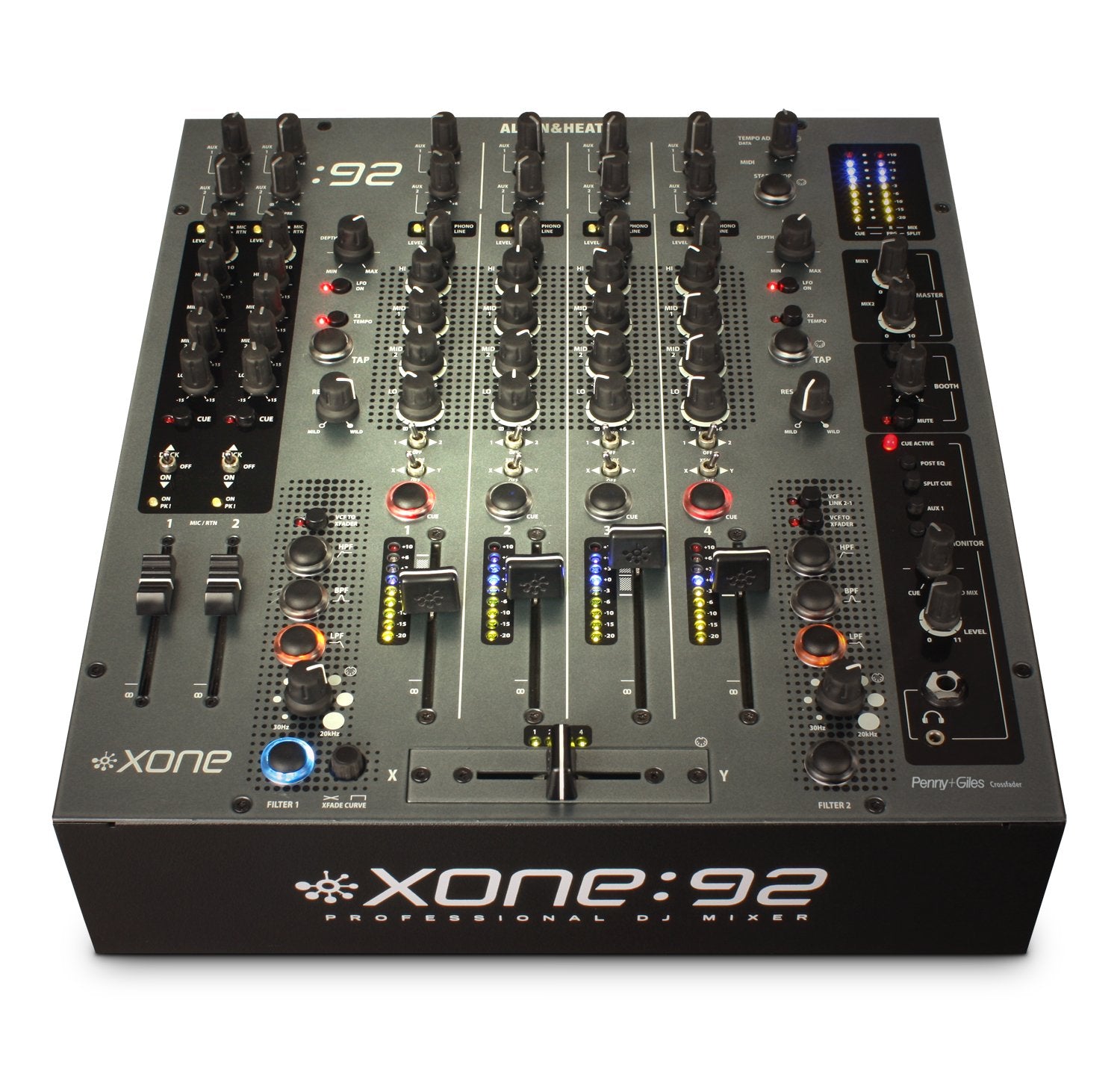 Allen & Heath Xone:92 Fader Professional 6 Channel Club/DJ Mixer With Faders