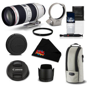 Canon EF 70-200mm f/2.8L is II USM Telephoto Zoom Lens 2751B002 Deluxe Bundle- International Version
