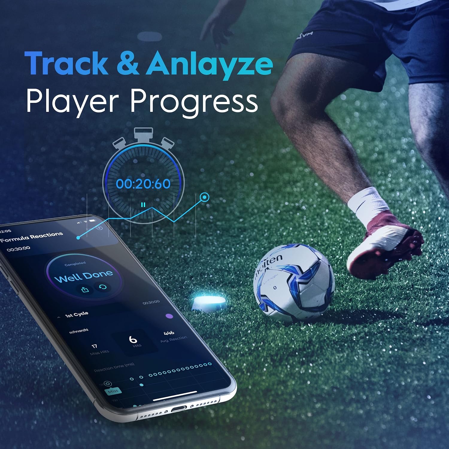 Blazepod Reaction Training Platform Improves Reaction Time And Agility For Athletes, Trainers, Coaches, Physical & Neurological Therapists, Fitness Trainers, Physical Educators 6 Pods + Membership