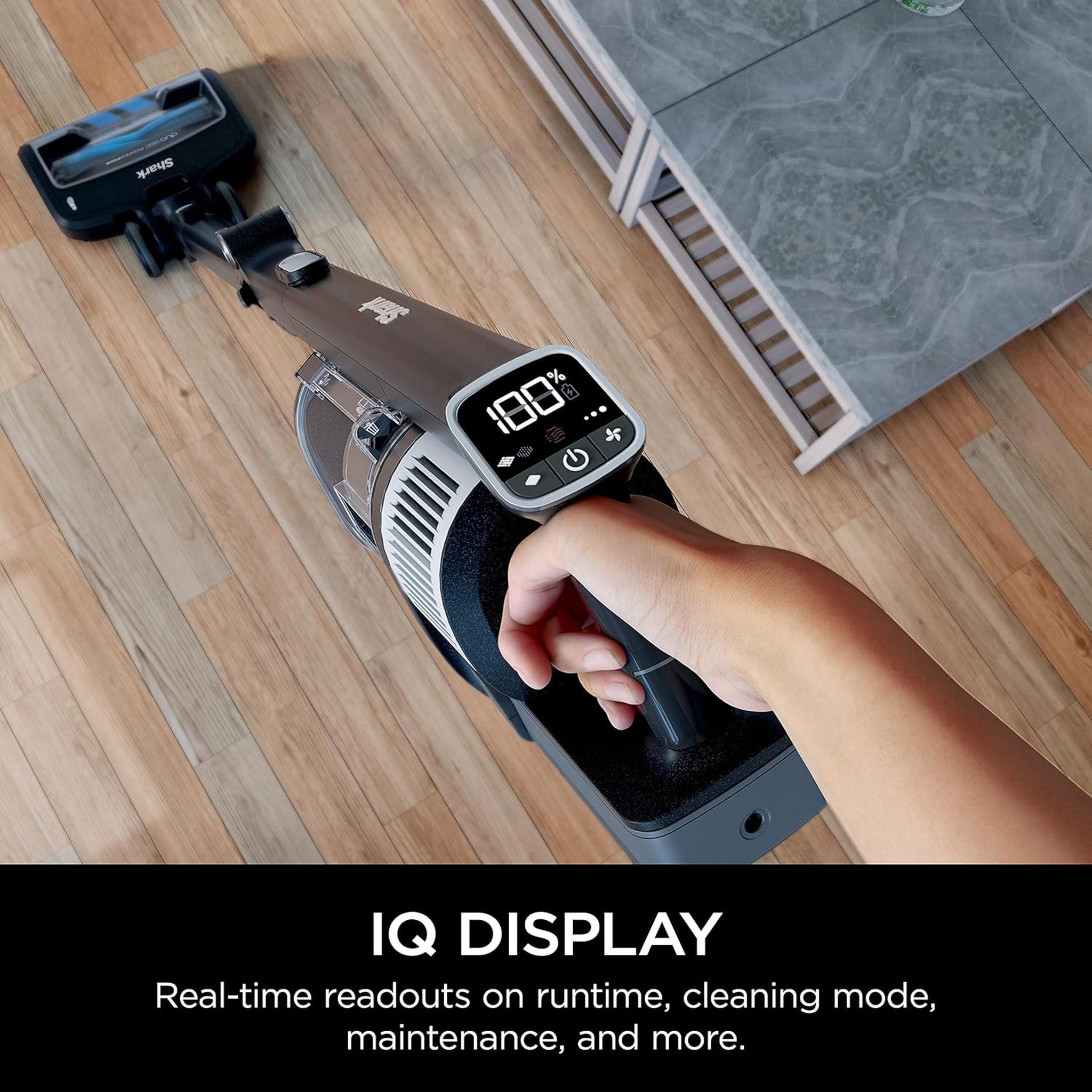 Shark IZ682H Vertex Pro Cordless Stick Vacuum with IQ Display - Black Bundle Shark