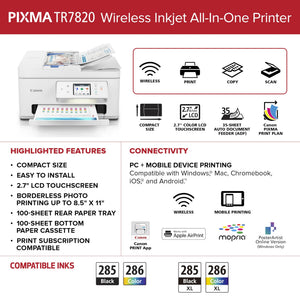 Canon PIXMA TR7820 - Wireless Home All-in-One Printer