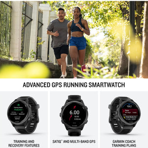Garmin® Forerunner® 570, 42mm, Advanced GPS Running and Triathlon Smartwatch, AMOLED Display, Training and Recovery Features, Slate Gray Aluminum with Translucent Black/Black Band